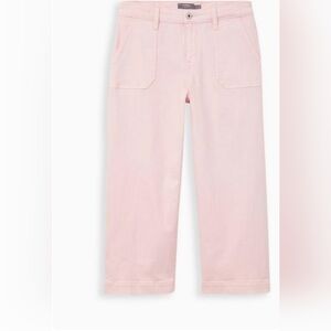 Torrid Size 16 NWT CROP WIDE LEG VINTAGE STRETCH JEAN . Color; almond blossom